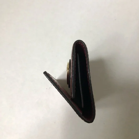 GUCCI 🌼 Authentic Pink Patent Leather GG Link Gold Heart Logo Key/Card Holder - Picture 6 of 15